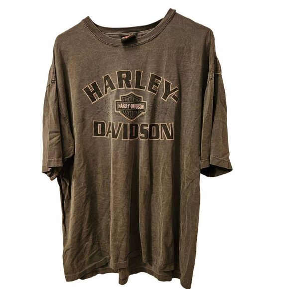 Harley Davidson Motorcycles T-shirt Men's XL faded Charcoal Gray - Picture 2 of 3